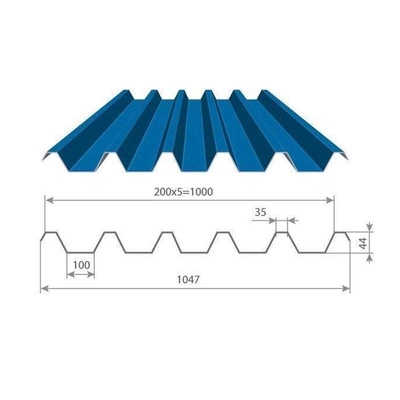 Blue Ral Color Coated Roof Sheet PPGI PPGL