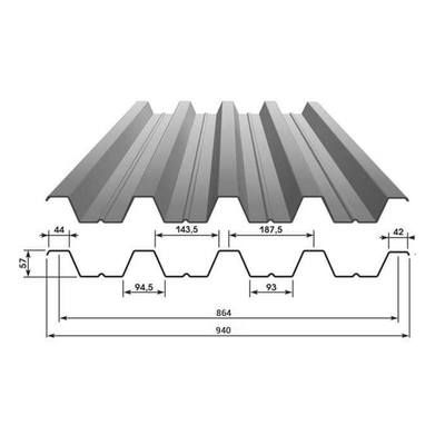 Angled Shape Stainless Steel Corrugated Sheet