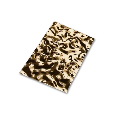 Water Ripple Pattern Stainless Steel Sheet Plate Colored Embossed
