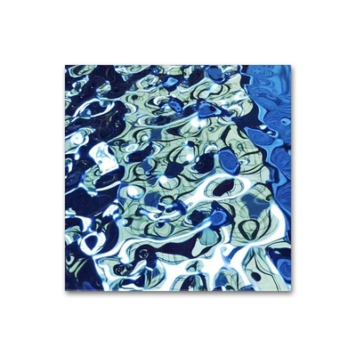 Water Ripple Pattern Stainless Steel Sheet Plate Colored Embossed